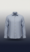 Camisa azul hielo lino smart-casual